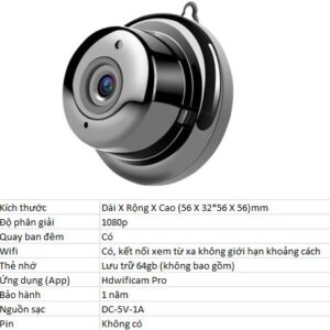 Camera mini wifi V380HDwificam Pro